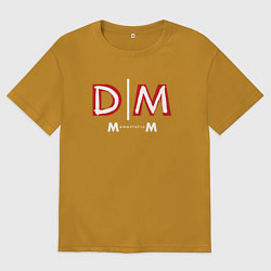 Футболка оверсайз мужская Depeche Mode - Memento Mori logo new, цвет: горчичный
