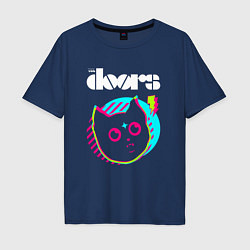 Мужская футболка оверсайз The Doors rock star cat