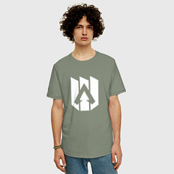 Футболка оверсайз мужская Стилизованный логотип Апекс Легенд, цвет: авокадо — фото 2