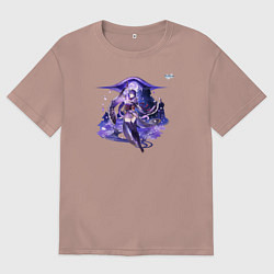 Футболка оверсайз мужская Сёгун Райдэн из Геншин Импакт, цвет: пыльно-розовый