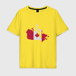 Футболка оверсайз мужская Страна Канада, цвет: желтый