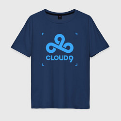 Мужская футболка оверсайз Cloud9 - tecnic blue