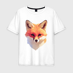 Футболка оверсайз мужская Foxs head, цвет: белый