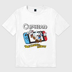 Мужская футболка оверсайз Switch cuphead