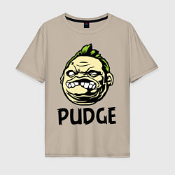 Футболка оверсайз мужская Pudge Face, цвет: миндальный