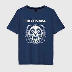 Футболка оверсайз мужская The Offspring rock panda, цвет: тёмно-синий