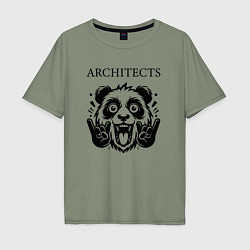 Футболка оверсайз мужская Architects - rock panda, цвет: авокадо