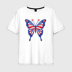 Мужская футболка оверсайз USA butterfly