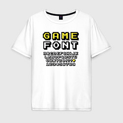 Футболка оверсайз мужская Game font, цвет: белый