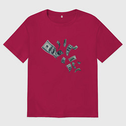 Мужская футболка оверсайз Я люблю деньги