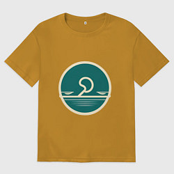 Футболка оверсайз мужская Настроение голоден, цвет: горчичный