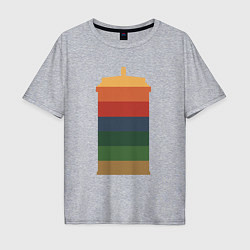Мужская футболка оверсайз Tardis colors