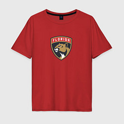 Футболка оверсайз мужская Florida Panthers NHL, цвет: красный