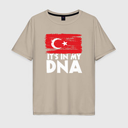 Футболка оверсайз мужская Турция в ДНК, цвет: миндальный