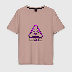 Мужская футболка оверсайз UAC фиолетовый