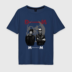 Футболка оверсайз мужская Depeche Mode - Memento mori tour band, цвет: тёмно-синий