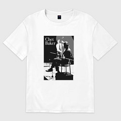 Мужская футболка оверсайз Chet Baker in concert