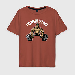 Мужская футболка оверсайз Powerlifting gym