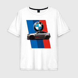 Мужская футболка оверсайз Кроссовер BMW X6 M