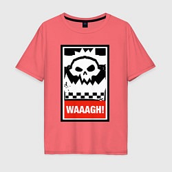 Футболка оверсайз мужская Warhammer Waaagh, цвет: коралловый