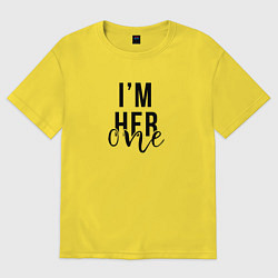 Футболка оверсайз мужская I am her one, цвет: желтый