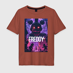 Мужская футболка оверсайз Freddy - мишка Фредди