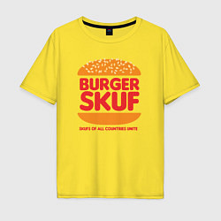Мужская футболка оверсайз Burger - skuf
