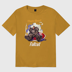 Футболка оверсайз мужская Maximus fallout need a boost, цвет: горчичный