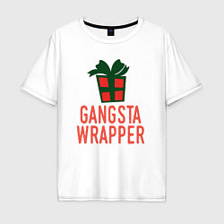 Мужская футболка оверсайз Gangsta wrapper