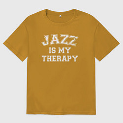 Мужская футболка оверсайз Джаз моя терапия