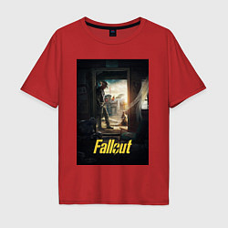 Футболка оверсайз мужская Fallout - The Ghoul, цвет: красный