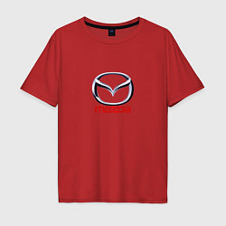 Мужская футболка оверсайз Mazda logo