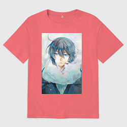 Футболка оверсайз мужская Ванитас, цвет: коралловый