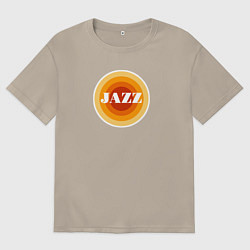 Мужская футболка оверсайз Джаз ретро в желтом