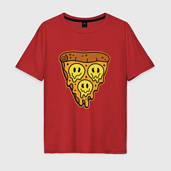 Мужская футболка оверсайз Happy nation pizza