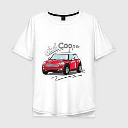 Футболка оверсайз мужская Mini Cooper, цвет: белый