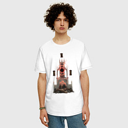 Футболка оверсайз мужская Bloodborne - возродившийся, цвет: белый — фото 2