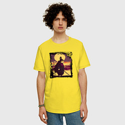 Футболка оверсайз мужская Защитник священных земель, цвет: желтый — фото 2