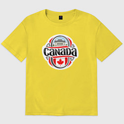 Футболка оверсайз мужская Canada country, цвет: желтый