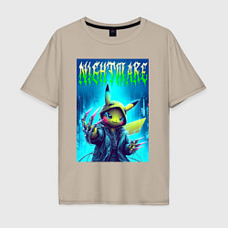 Мужская футболка оверсайз Pikachu - nightmare ai art fantasy