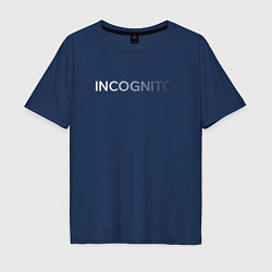 Мужская футболка оверсайз Incognito - градиентная надпись