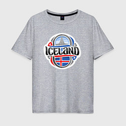 Футболка оверсайз мужская Моя Исландия, цвет: меланж