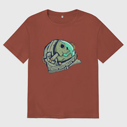 Мужская футболка оверсайз Череп астронавта