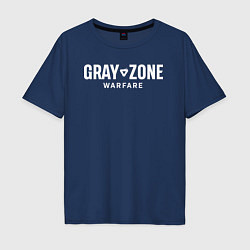 Мужская футболка оверсайз Gray zone warfare logo