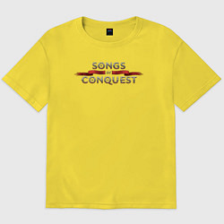 Мужская футболка оверсайз Songs of conquest logo