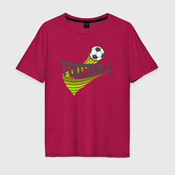 Футболка оверсайз мужская Football game, цвет: маджента