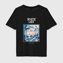 Мужская футболка оверсайз White Lies - Big TV new merch
