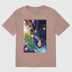 Футболка оверсайз мужская Монолог фармацевта Маомао Жэньши, цвет: пыльно-розовый