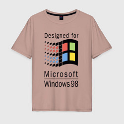 Мужская футболка оверсайз Разработанный для windows 98