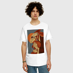 Футболка оверсайз мужская Невеста чародея Элиас Эйнсворт Могущественный чаро, цвет: белый — фото 2